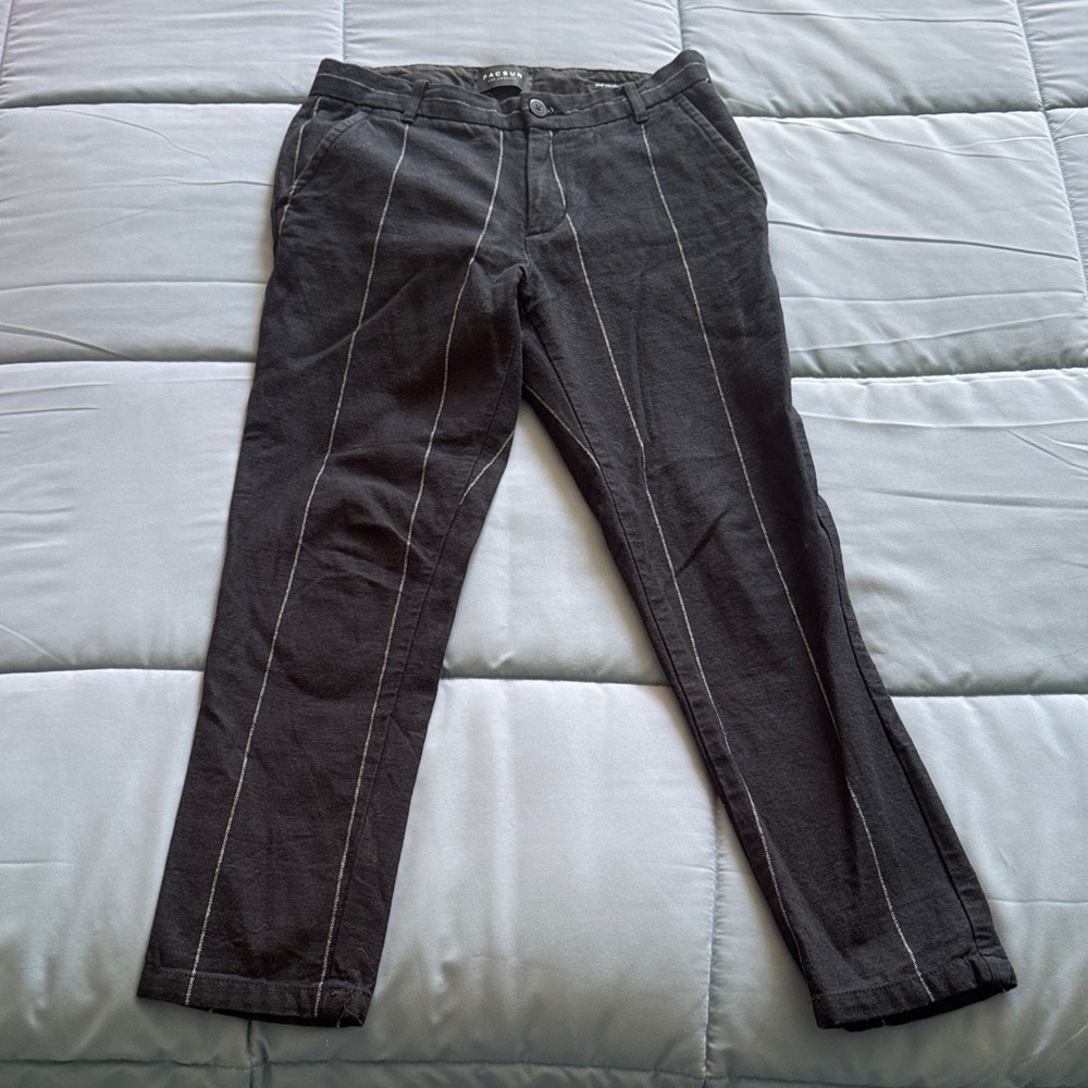 PacSun Black Pinstripe Men’s Pants slim tapered